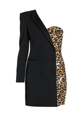 Moschino Blazer & Cheetah Print Mini-Dress
