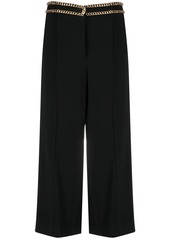 Moschino chain-trim cropped trousers
