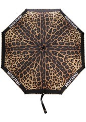Moschino cheetah-print compact umbrella