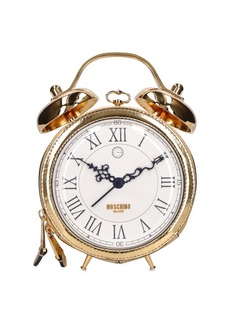 Moschino Clock Leather Top Handle Bag