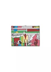 Moschino Comic Print Leather Card Holder