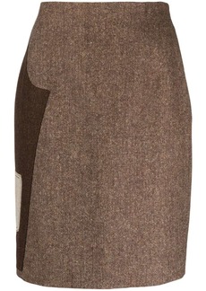 Moschino contrasting-panel pencil skirt
