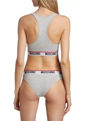 Moschino Core Logo-Hem Sports Bra