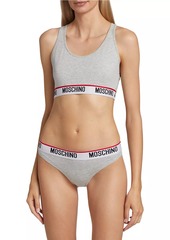 Moschino Core Logo-Hem Sports Bra