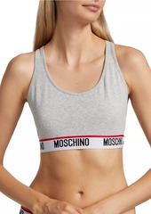 Moschino Core Logo-Hem Sports Bra