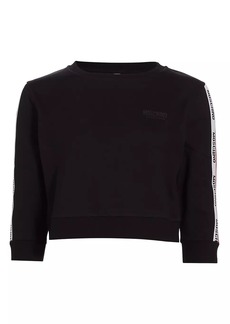 Moschino Core Stretch Cotton Crop Sweatshirt