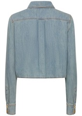 Moschino Cotton Chambray Cropped Shirt