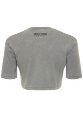 Moschino Cotton Jersey Cropped T-shirt