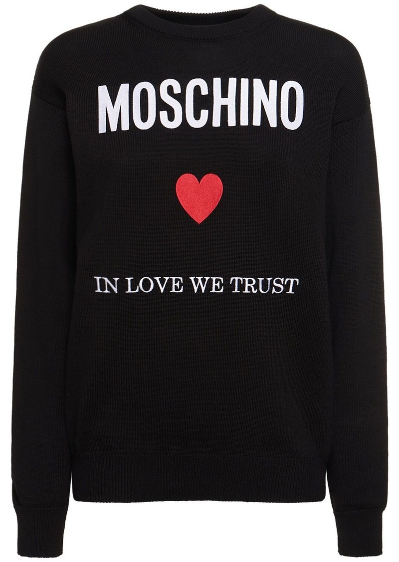 Moschino Cotton Jersey Logo Sweatshirt