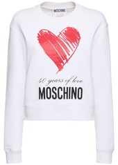 Moschino Cotton Jersey Printed Logo Sweatshirt