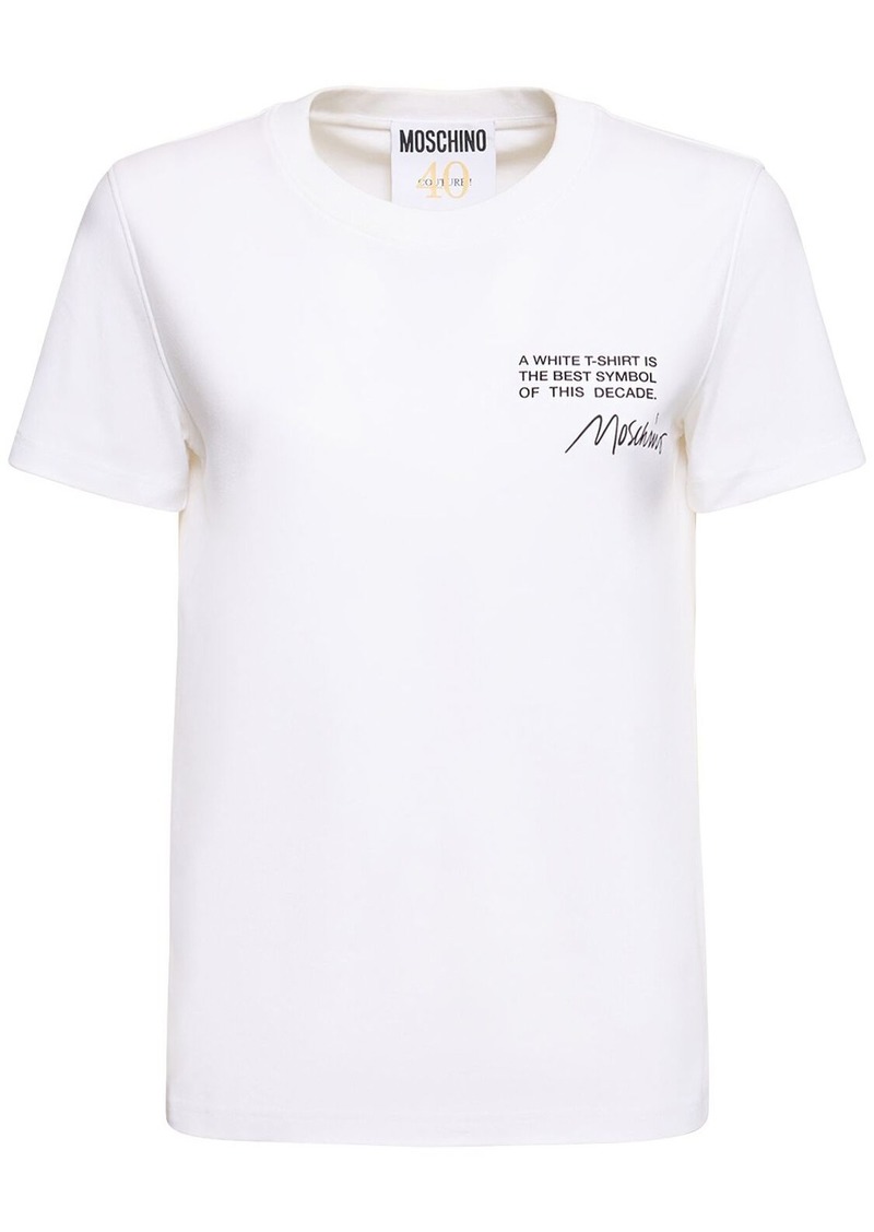 Moschino Cotton Jersey Printed Logo T-shirt