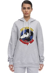 Moschino Cotton Jersey Sweatshirt Hoodie W/patch