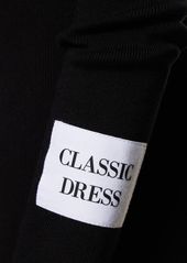 Moschino Cotton Long Sleeve Turtleneck Long Dress