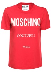 Moschino Couture Logo Cotton Jersey Slim T-shirt