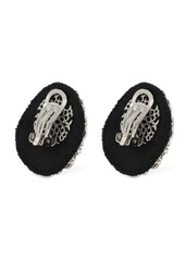 Moschino Crystal Button Clip-on Earrings
