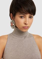 Moschino Crystal Clip-on Earrings