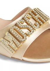 Moschino Crystal-Embellished Satin Sandals