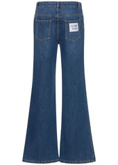 Moschino Denim Cotton Low Rise Wide Jeans