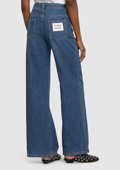 Moschino Denim Cotton Low Rise Wide Jeans