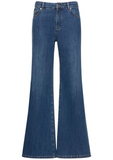 Moschino Denim Cotton Low Rise Wide Jeans