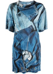 Moschino denim-print T-shirt dress