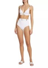 Moschino Donna Velmar High-Rise Buckled Bikini