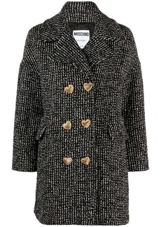 Moschino double-breasted bouclé coat