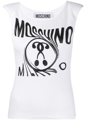 Moschino Double Question Mark ribbed top