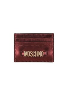 Moschino Embellished Logo Card Holder