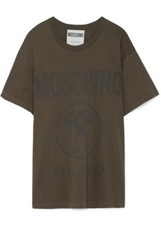 Moschino Embroidered Cotton-jersey T-shirt
