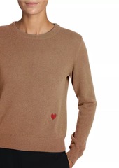 Moschino Embroidered Heart Wool-Cashmere Sweater