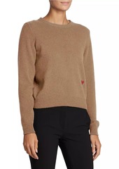 Moschino Embroidered Heart Wool-Cashmere Sweater