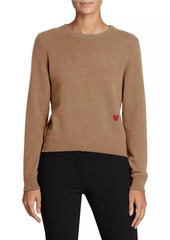 Moschino Embroidered Heart Wool-Cashmere Sweater