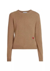 Moschino Embroidered Heart Wool-Cashmere Sweater