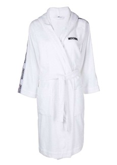 Moschino embroidered-logo belted dressing gown