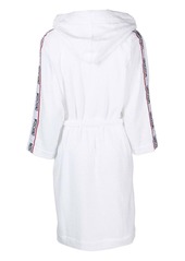 Moschino embroidered-logo belted dressing gown