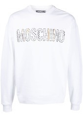 Moschino embroidered-logo cotton sweatshirt