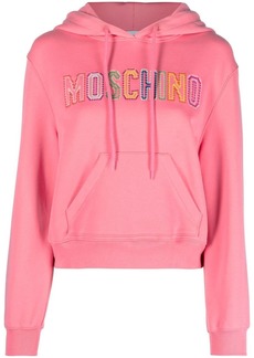 Moschino embroidered-logo hoodie