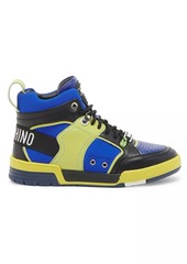 Moschino Fantasy Leather High-Top Sneakers