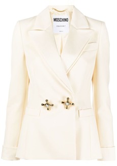 Moschino faucet handle double-breasted blazer