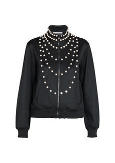 Moschino Faux Pearl-Embellished Track Jacket