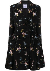 Moschino floral-embroidered coat