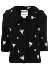 Moschino floral-embroidered jumper