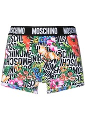 Moschino floral logo pattern boxers