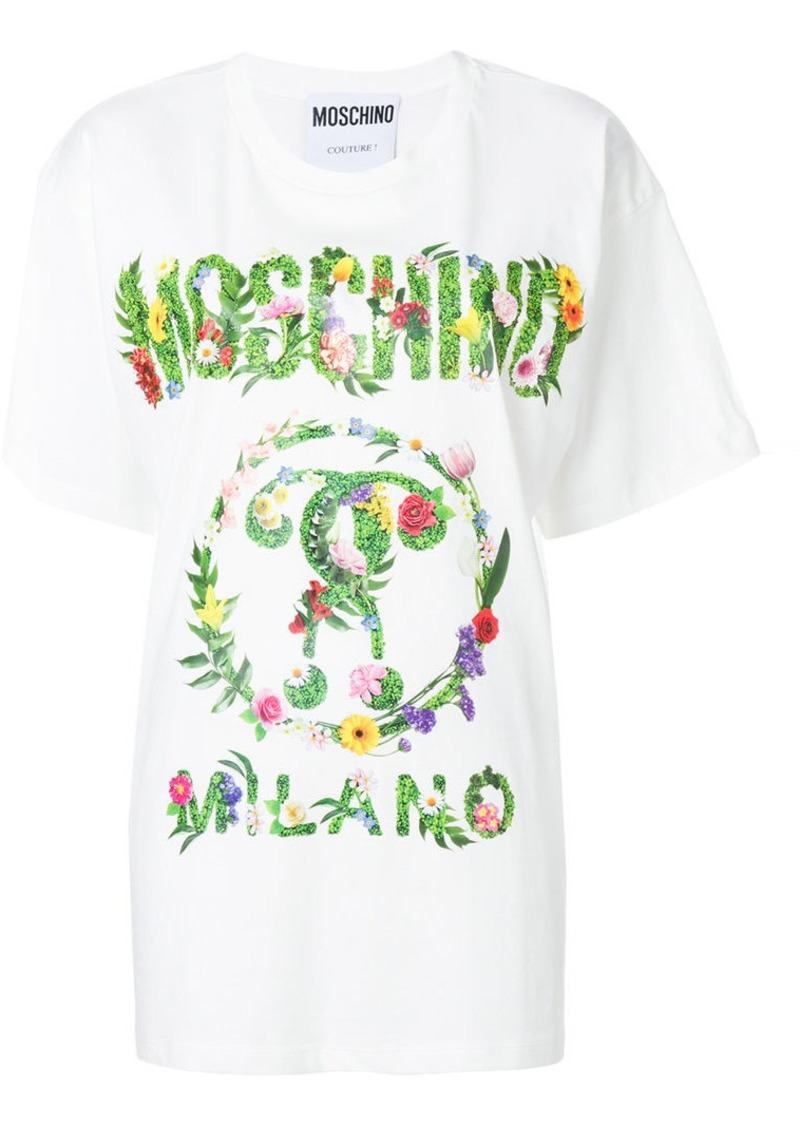 Moschino floral logo T-shirt