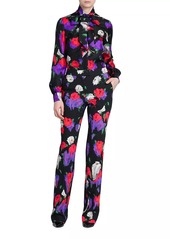 Moschino Floral Straight-Leg Trousers
