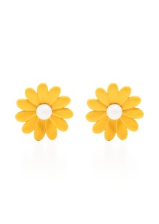 Moschino flower clip-on earrings