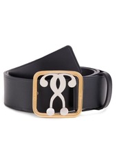 Moschino Graphic Leather Belt