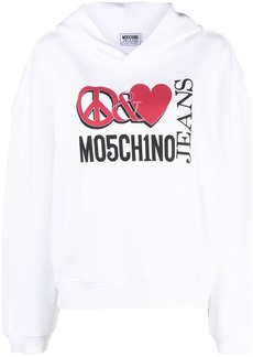 Moschino graphic logo-print hoodie