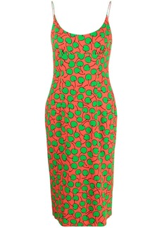 Moschino graphic-print midi dress